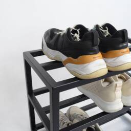Hallway 3 Tier Metal Shoe Rack Industrial Entryway Custom Organizer Unique Closet Shelf Farmhouse Furniture Schuhregal Gifts - thumbnail 2