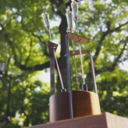 Amaoto Solar Chime, Walnut & Stainless Steel - thumbnail 4