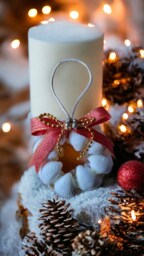 Cockle Shell Wreath Christmas Tree Decoration - Unique Seashell Bauble Eco-Friendly Coastal Festive Decor Elegant Ornament