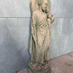 Saint Joseph Anthony With Child Figure Sculpture, Also Suitable For Hanging, Art Sandstone Antique Look V 03 - thumbnail 4