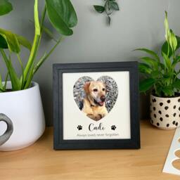 Pet Memorial Photo Frame, Personalised Family Pet Heart Picture Frame - thumbnail 3