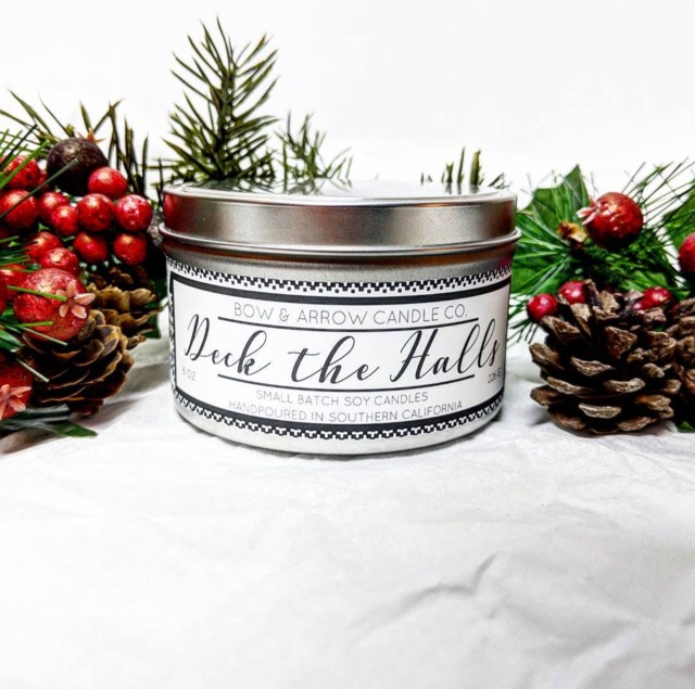 Berry & Pine Scented 8 Oz Soy Candle - Winter Gift Idea Holly Christmas - image 1