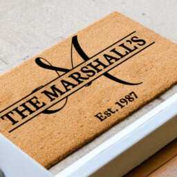 Personalized Family Name Doormat - Housewarming Gift Custom Welcome Mat - thumbnail 3