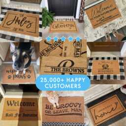 Personalized Family Name Doormat - Housewarming Gift Custom Welcome Mat - thumbnail 4
