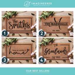 Personalized Family Name Doormat - Housewarming Gift Custom Welcome Mat - thumbnail 1