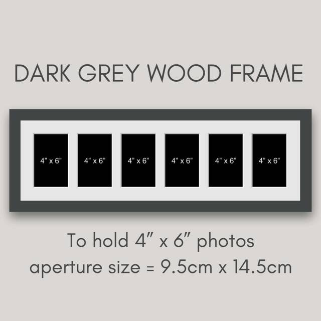 Multi Photo Wood Picture Frame - Holds Six 4x6 Photos - image 1