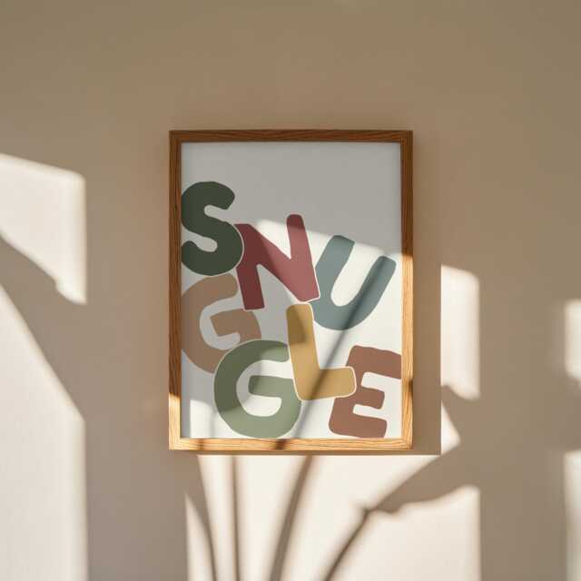 Cosy Autumn Decor - Snuggle Typography Print - Multiple Sizes - image 1