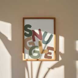 Cosy Autumn Decor - Snuggle Typography Print - Multiple Sizes - thumbnail 1