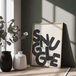 Cosy Autumn Decor - Snuggle Typography Print - Multiple Sizes - thumbnail 2