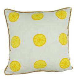 Vera Neumann For Schumacher - Lemonade Lemon Imaginative Fruity Polka Dot Designer Cushion Cover Handmade Throw Pillow Luxury Home - thumbnail 2