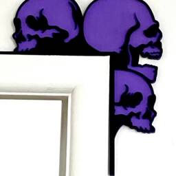 Skull Door Trim Art Layered Halloween Decor - thumbnail 2