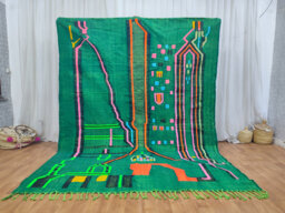 Handmade Moroccan Boujaad Wool Rug - Multicolor Berber Boho Carpet