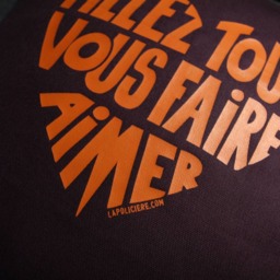 "Cussion Cover With A Message in French ""Allez Tous Vous Faire Aimer" - thumbnail 2