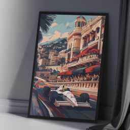Classic F1 Monaco Poster - Hotel De Paris Monte Carlo A3 A2 A1 A0 Racing Art Print - thumbnail 2