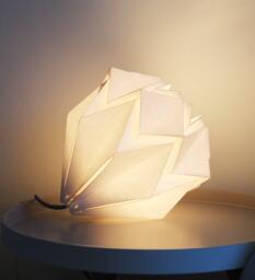 Origami Table Lamp Handmade in Paper