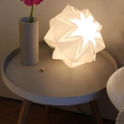 Origami Table Lamp Handmade in Paper - thumbnail 4