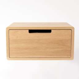 Bedside Table With Storage , Small Wood Bathroom Vanity { Shown in Oak}