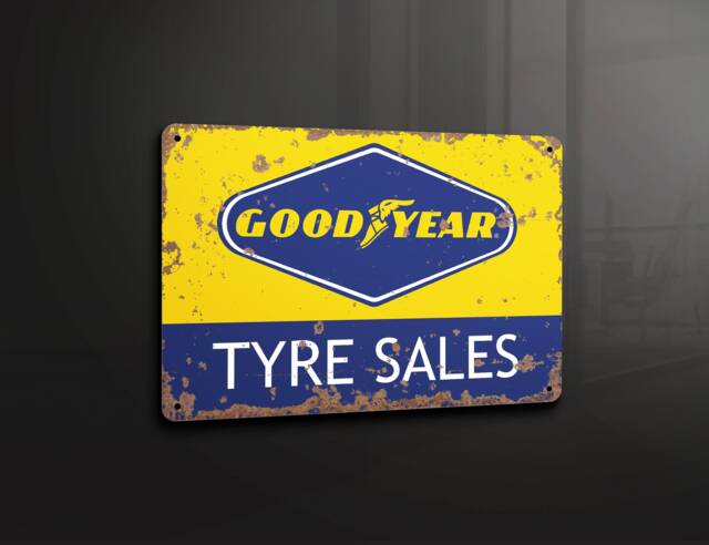 Good Year Tyres - Metal Sign Plaque Wall Art Decor Signage