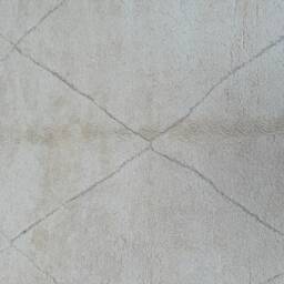 Hand Knotted Beni Ourain Rug White Berber Wool, Custom Luxury Carpet - thumbnail 4