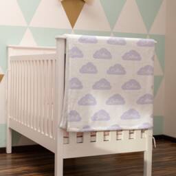 Personalized Cloud Minky Baby Blanket - Nursery Space Shower Gift First Birthday Gender Neutral - thumbnail 3