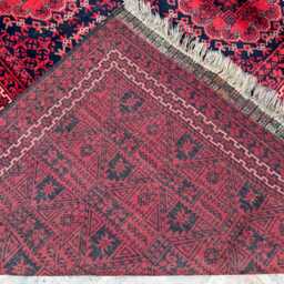 6x9 Handwoven Afghan Bukhara Rug - Luxurious Wool Carpet Turkmen Geometric Design For Living Room & Office Space Boho Gift - thumbnail 4