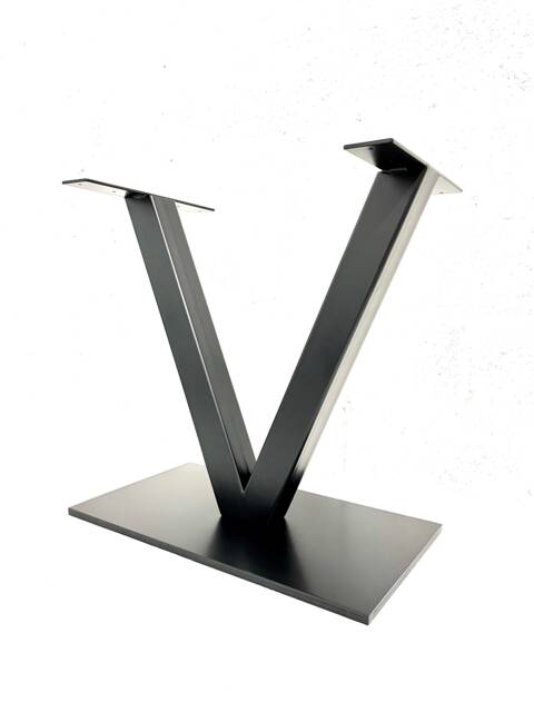 V Table Frame By Designer Legs - Centre Piece/Metal Dining Rustic Steel Industrial - image 1