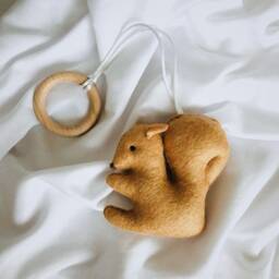 Woodland Baby Gym Toys Handmade Felt Forest Animals - thumbnail 2