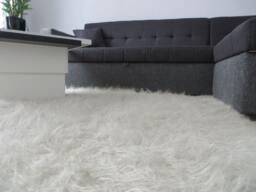 Flokati Rug, Fuzzy Sheep Skin Woven Rug, Premium Grey Shag Fur Area Rug, Bed Room Decor, Home Accents, Modern Shaggy Carpet, Long Piles Throw Rug - thumbnail 1
