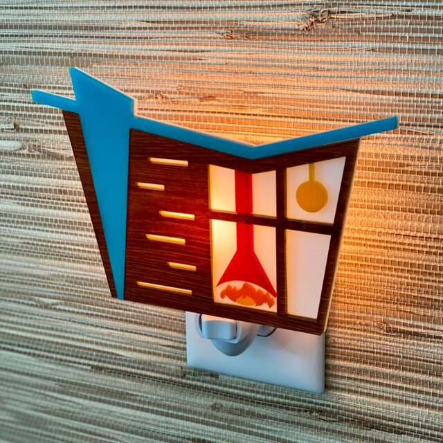 "Mid Century Modern Night Light - ""Dwell Ii" - image 1
