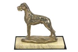 Great Dane, Dog Sand Marble Base Statue, Limited Edition, Artdog. Made Of Cold Cast Bronze. Perfect Gift. Limited Edition