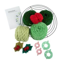 Trimits Pom Wreath Kit - Green Christmas Xmas Festive Decoration Gck207 - thumbnail 3