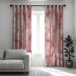 Blush Watercolor Curtains, Abstract Art Design Drapes, Flowing Pattern Window Treatments, Made To Order Living Room & Bedroom Curtain Panels - thumbnail 2