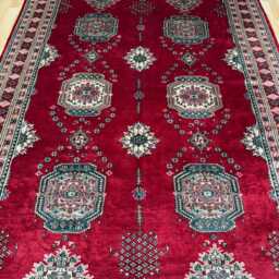 6x9 Red Color Bokhara Rug - 1.80x2.80 Bedroom Luxury Area Turkish Fine Quality Afghan - thumbnail 3