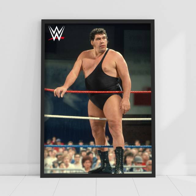 Wwe Print - Andre The Giant in Ring Poster Wrestling Wall Art - image 1