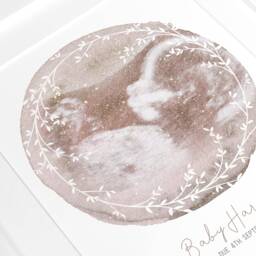 Framed Watercolour Baby Scan Print Art, Frame, Shower Gift, Ultrasound Photo, Mothers Day Gift From Bump - thumbnail 3