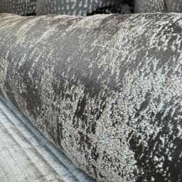 "Bolster Cushion - Ashley Wilde Curico Mole Fabric, Mink Brown Gold Shimmer, Duck Feather, 16""x6" - thumbnail 4