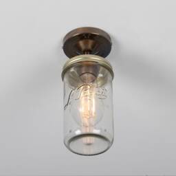 Jam Jar Vintage Retro Flush Ceiling Light 4 - thumbnail 3