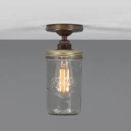 Jam Jar Vintage Retro Flush Ceiling Light 4 - thumbnail 2