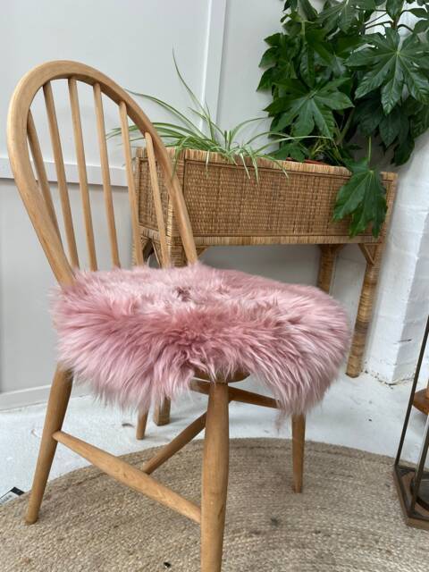 Dusky Pink Sheepskin Seatpad, Genuine Sheepskin, Dusky Accessories, Fluffy Seat Cushion, Amazing Gift - image 1