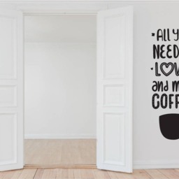 Love & More Coffee Wall Decal All You Need Inspirational Quote Sticker Motivation Decor Art Vinyl Good Home Decoration Gift - thumbnail 2