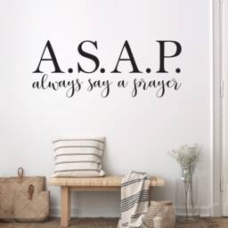A.s.a.p. Always Say A Prayer Wall Decal Inspirational Vinyl Sticker - thumbnail 1