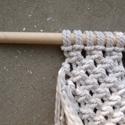 Large Macrame Wall Hanging Bohemian Decor, Unbleached Cotton, 3 Ft - thumbnail 4