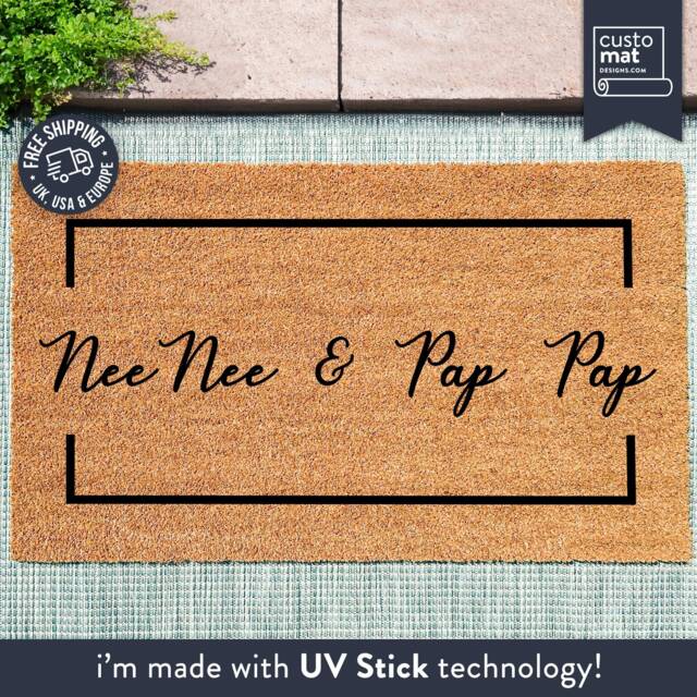 Perfect Welcome Doormat - Nee & Pap Pap's Customised Grandparent Christmas Gift For Grandparents Them Custom Made - image 1