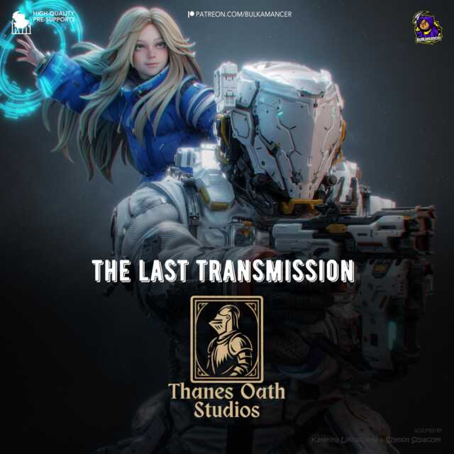 The Last Transmission - Sci Fi Game Diorama Astronaut Figure Diana & Hugh Resin 16K - image 1
