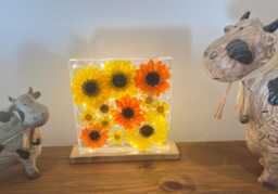 Sunflower Resin Lamp With Led Fairy Lights - thumbnail 1