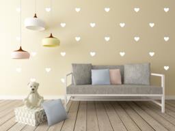 Heart Wall Stickers Kids Room Nursery Decals Love Cute Paper Designs - thumbnail 1