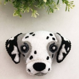 Dog Cushion, Dalmatian, Boston Terrier Cushions, Pillow, Felt Machine Embroidered, Lover Gift, Decorative Throw Cushion, Pillow - thumbnail 3