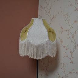 Handmade Pleated Lampshade Ivory Gold Silk, Victorian Style Etsy - thumbnail 2