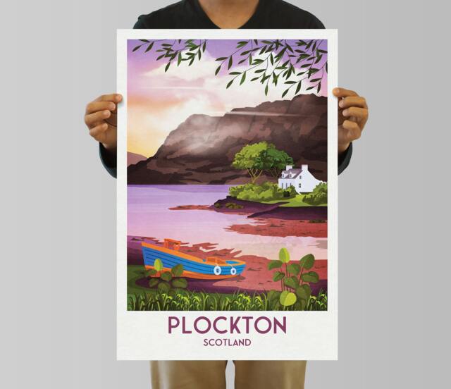 "Plockton Travel Poster - Scottish Landscape ""The Jewel Of The Highlands" - image 1