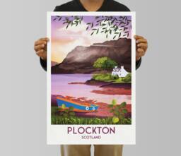 "Plockton Travel Poster - Scottish Landscape ""The Jewel Of The Highlands" - thumbnail 1
